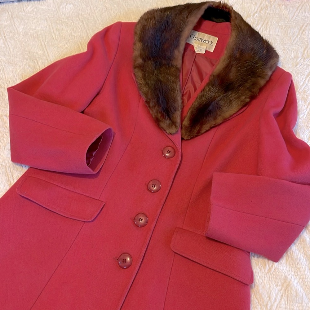Vintage Chadwick’s Wool Coat with Mink Fur Collar
